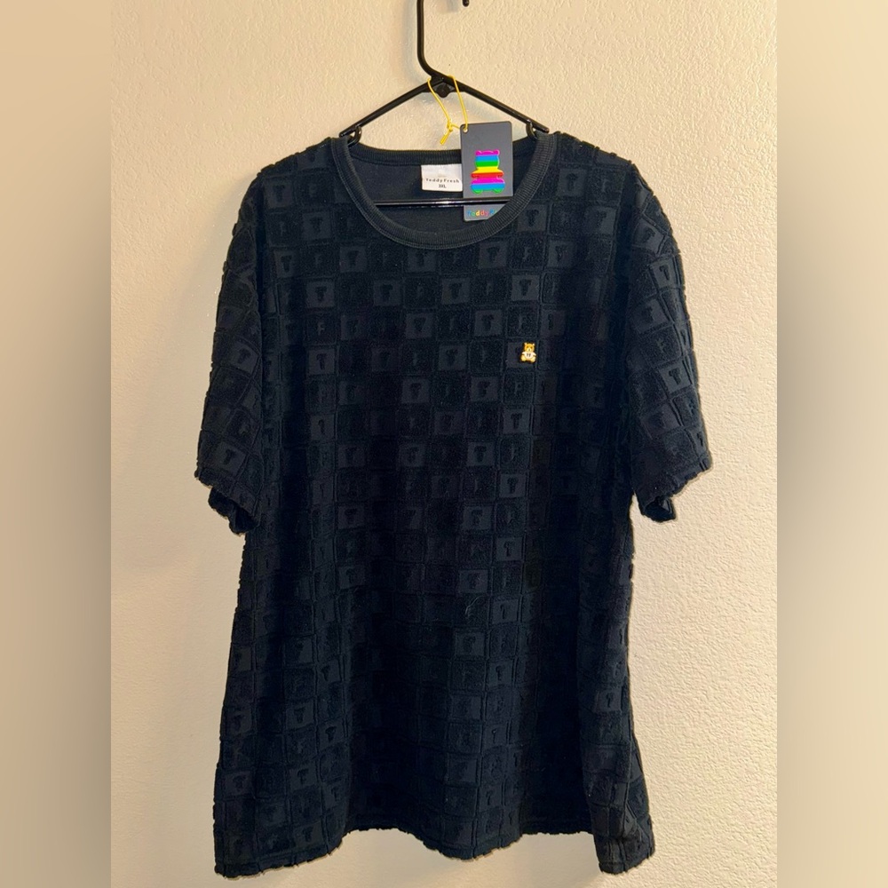 Black Terrycloth Teddy Fresh T-Shirt, 3XL w/ original tag